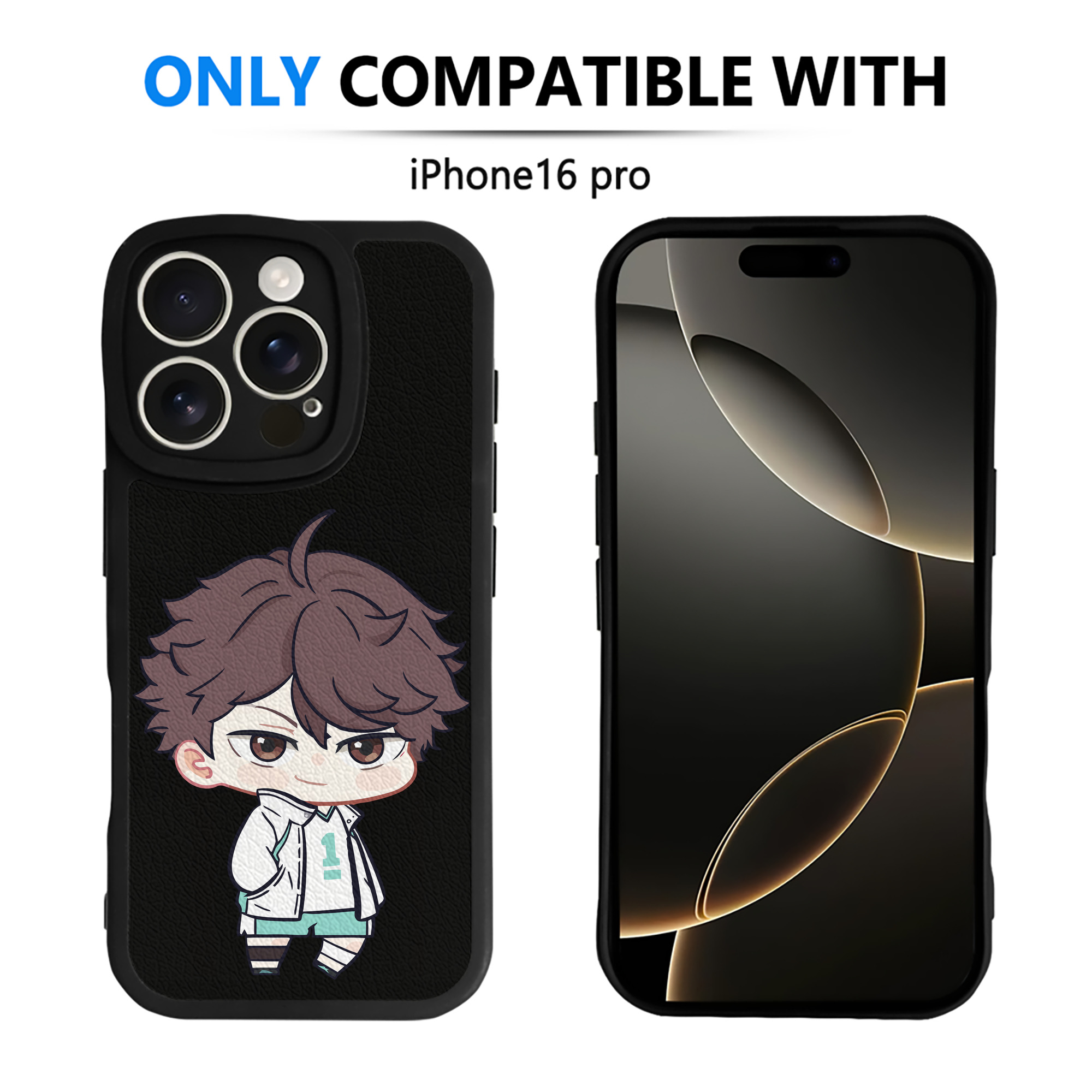 （画像用） ハイキュー!! Haikyu!! 【iPhone 16シリーズ対応】シリコンスマホケース（レザー調） 材質：シリコン